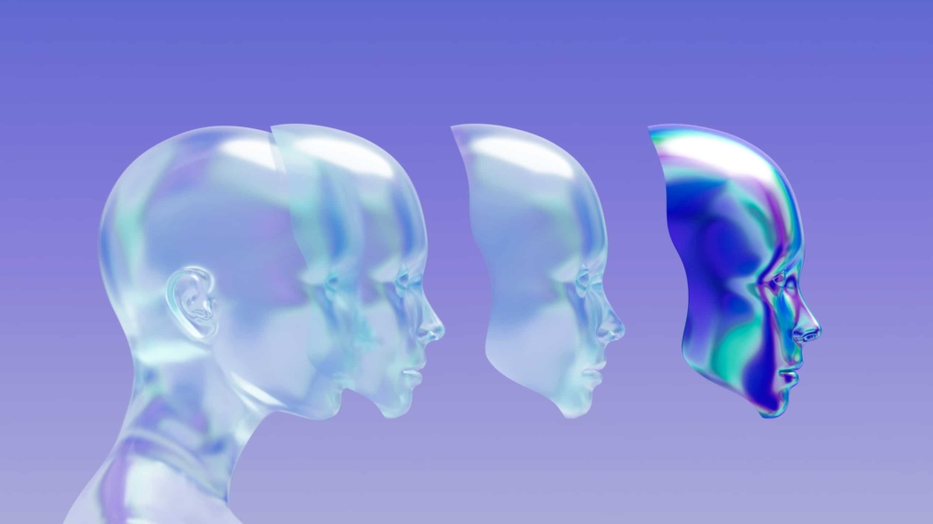 redesign my website - Faces drawing on purple - Webbiz